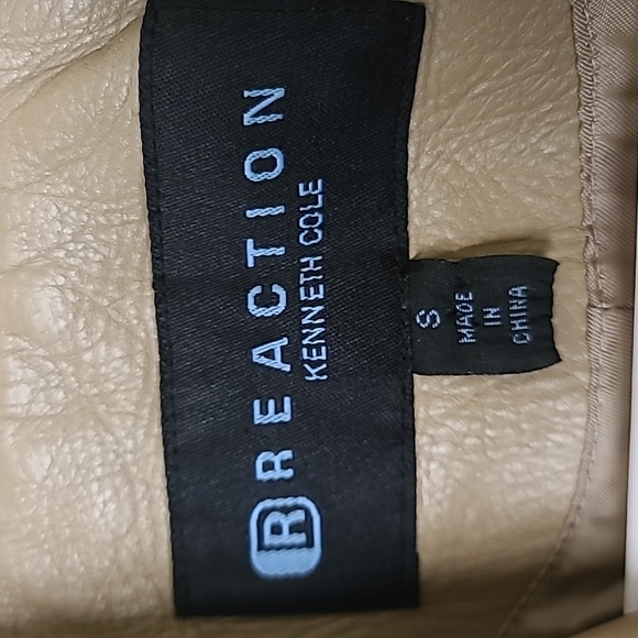 Kenneth Cole Reaction Tan Color Motorcycle Jacket Coats, Jackets & Vests Size S - Picture 6 of 12